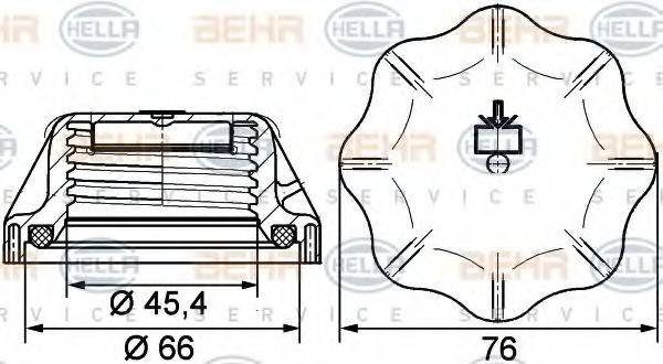 BEHR HELLA SERVICE 8MY376742311 Кришка, резервуар охолоджувальної рідини