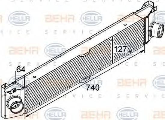 BEHR HELLA SERVICE 8ML376746021 Інтеркулер