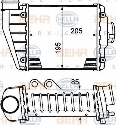 BEHR HELLA SERVICE 8ML376746321 Інтеркулер