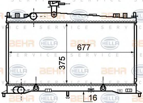 BEHR HELLA SERVICE 8MK376750271 Радіатор, охолодження двигуна