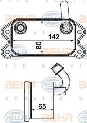 BEHR HELLA SERVICE 8MO376751791 масляний радіатор, моторне масло