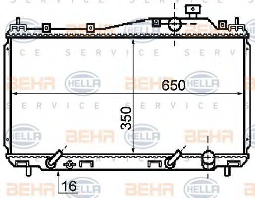 BEHR HELLA SERVICE 8MK376753631 Радіатор, охолодження двигуна