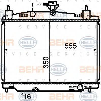 BEHR HELLA SERVICE 8MK376753641 Радіатор, охолодження двигуна