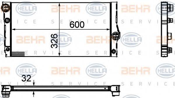 BEHR HELLA SERVICE 8MK376754141 Радіатор, охолодження двигуна