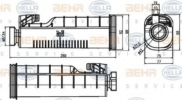 BEHR HELLA SERVICE 8MA376755091 Компенсаційний бак, охолоджуюча рідина