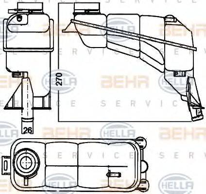 BEHR HELLA SERVICE 8MA376755121 Компенсаційний бак, охолоджуюча рідина