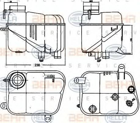 BEHR HELLA SERVICE 8MA376755161 Компенсаційний бак, охолоджуюча рідина