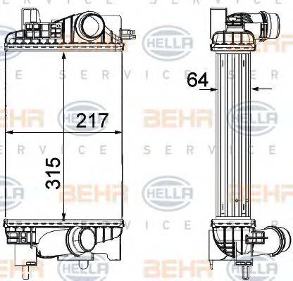 BEHR HELLA SERVICE 8ML376756421 Інтеркулер