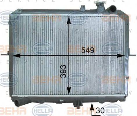 BEHR HELLA SERVICE 8MK376763641 Радіатор, охолодження двигуна