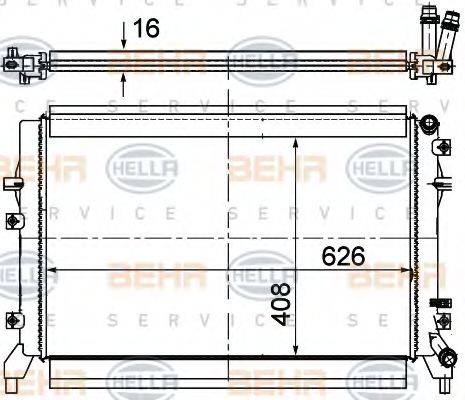 BEHR HELLA SERVICE 8MK376764624 Радіатор, охолодження двигуна