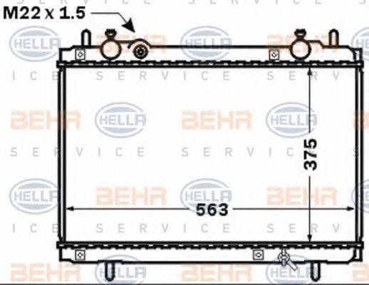 BEHR HELLA SERVICE 8MK376767551 Радіатор, охолодження двигуна