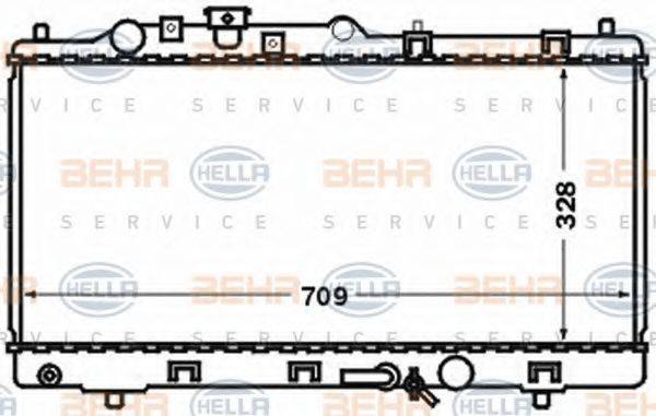 BEHR HELLA SERVICE 8MK376769591 Радіатор, охолодження двигуна