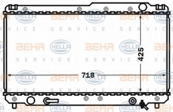 BEHR HELLA SERVICE 8MK376773601 Радіатор, охолодження двигуна