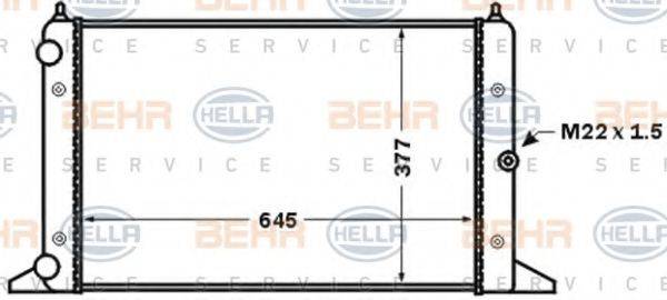 BEHR HELLA SERVICE 8MK376773781 Радіатор, охолодження двигуна