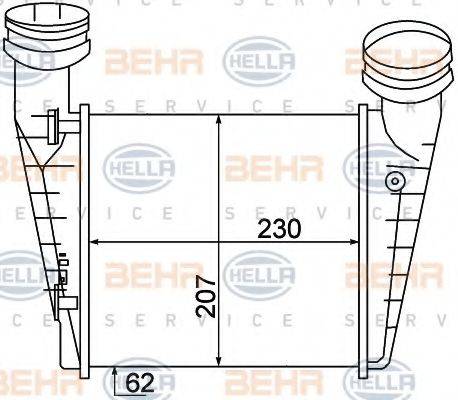 BEHR HELLA SERVICE 8ML376776631 Інтеркулер