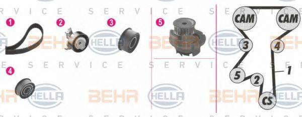 BEHR HELLA SERVICE 8MP376806841 Водяний насос + комплект зубчастого ременя