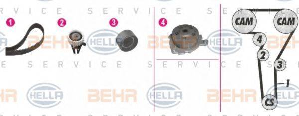 BEHR HELLA SERVICE 8MP376810801 Водяний насос + комплект зубчастого ременя