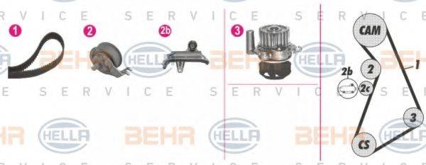 BEHR HELLA SERVICE 8MP376811821 Водяний насос + комплект зубчастого ременя