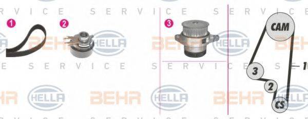 BEHR HELLA SERVICE 8MP376812831 Водяний насос + комплект зубчастого ременя