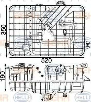 BEHR HELLA SERVICE 8MA376923771 Компенсаційний бак, охолоджуюча рідина