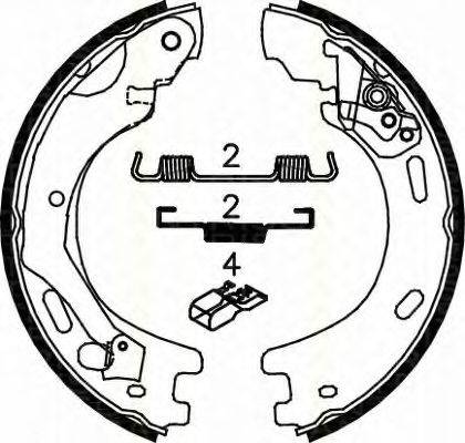 TRISCAN 810017015 Комплект гальмівних колодок, стоянкова гальмівна система