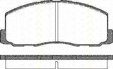 TRISCAN 811042125 Комплект гальмівних колодок, дискове гальмо