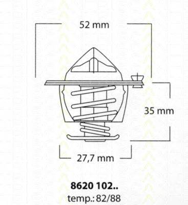 TRISCAN 862010282 Термостат, охолоджуюча рідина