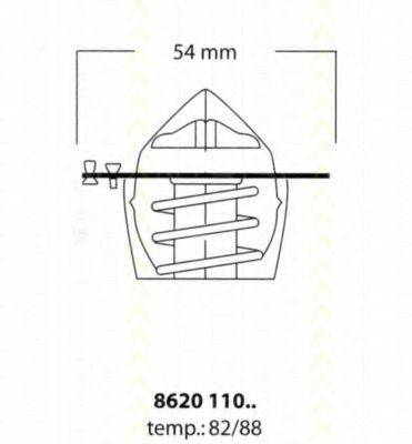 TRISCAN 862011082 Термостат, охолоджуюча рідина