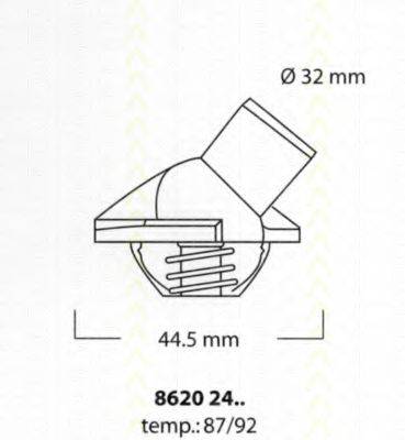 TRISCAN 86202492 Термостат, охолоджуюча рідина