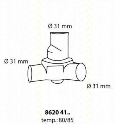 TRISCAN 86204180 Термостат, охолоджуюча рідина