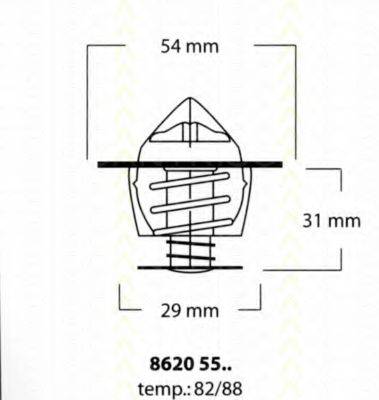 TRISCAN 86205588 Термостат, охолоджуюча рідина