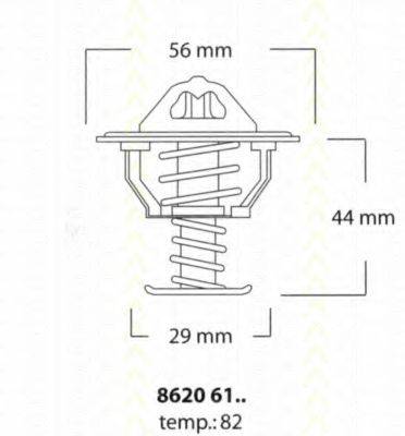 TRISCAN 86206182 Термостат, охолоджуюча рідина