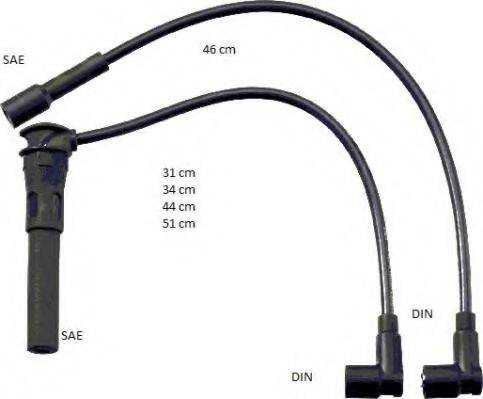 BERU ZEF1644 Комплект дротів запалювання