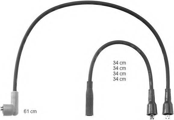 BERU ZEF796 Комплект дротів запалювання