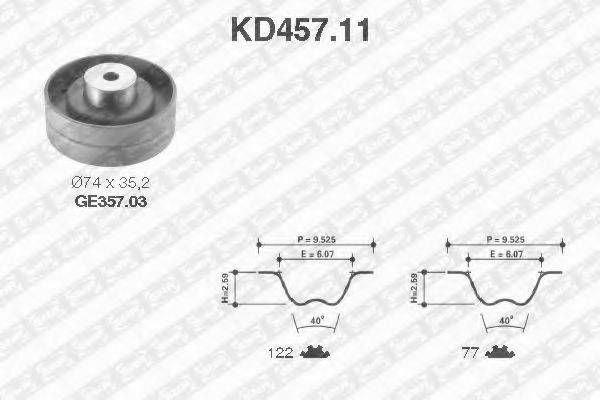 SNR KD45711 Комплект ременя ГРМ