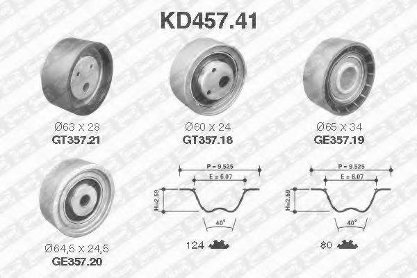 SNR KD45741 Комплект ременя ГРМ