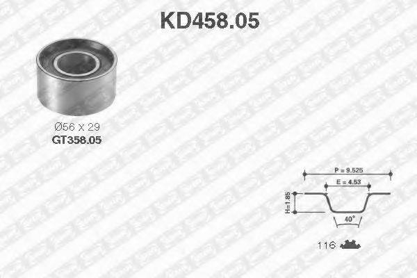 SNR KD45805 Комплект ременя ГРМ