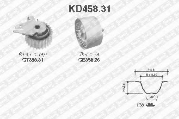 SNR KD45831 Комплект ременя ГРМ