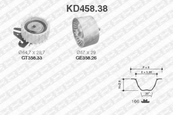 SNR KD45838 Комплект ременя ГРМ