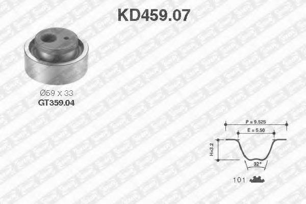 SNR KD45907 Комплект ременя ГРМ