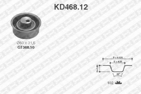 SNR KD46812 Комплект ременя ГРМ