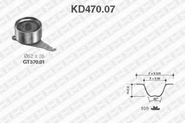 SNR KD47007 Комплект ременя ГРМ