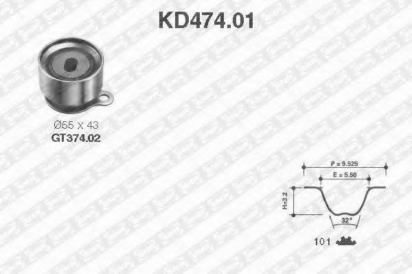 SNR KD47401 Комплект ременя ГРМ