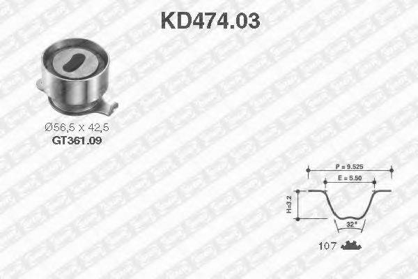 SNR KD47403 Комплект ременя ГРМ