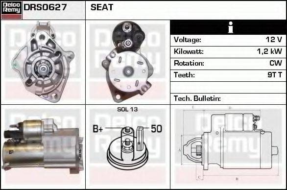 DELCO REMY DRS0627 Стартер