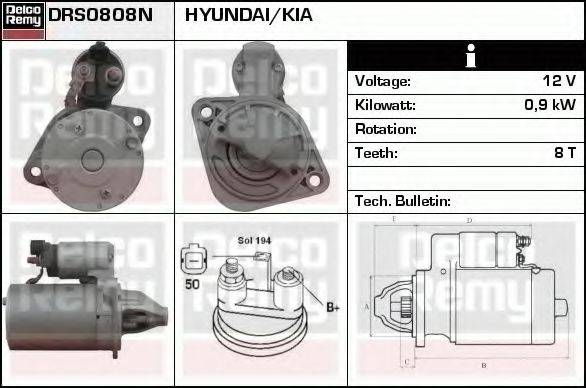 DELCO REMY DRS0808N Стартер
