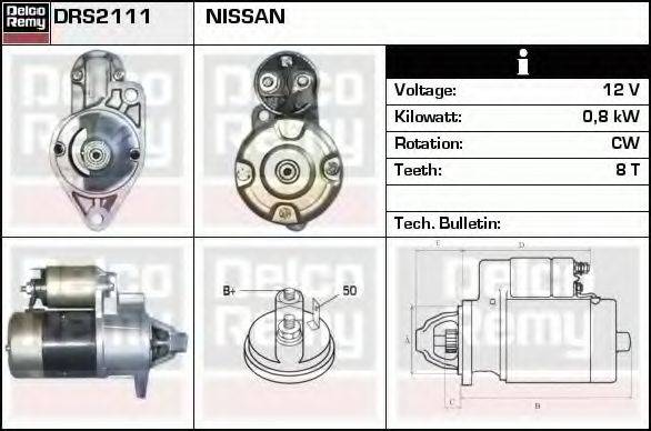 DELCO REMY DRS2111 Стартер