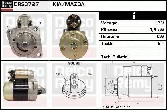 DELCO REMY DRS3727 Стартер