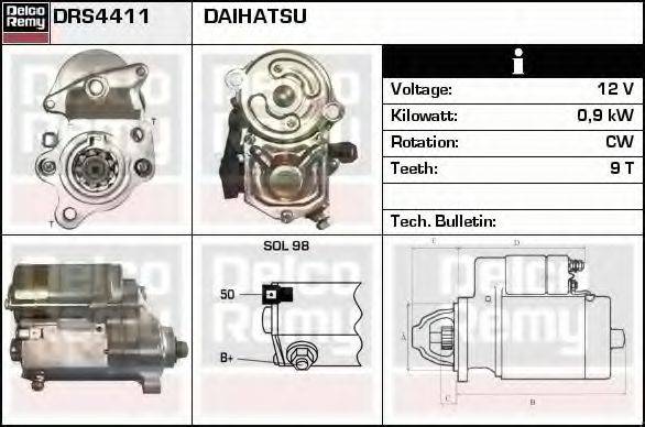 DELCO REMY DRS4411 Стартер