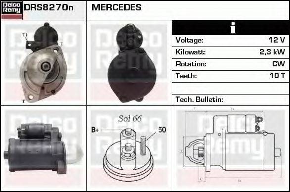 DELCO REMY DRS8270N Стартер